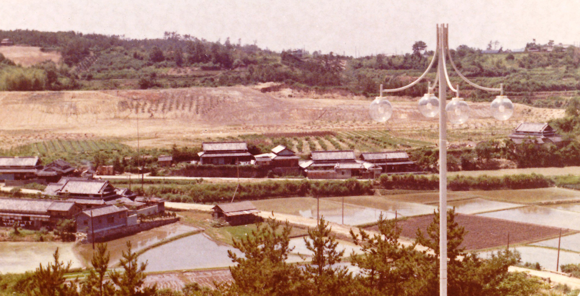 大学から見た当時の風景